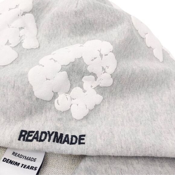 NEW READYMADE x Denim Tears Cotton Wreath Hoodie Sweatshirt Grey Size XL - Picture 4 of 5